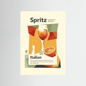 Aperol spritz print by Dion Gem