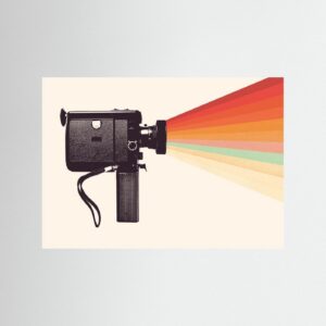Movie Camera Rainbow by Florent Bodart