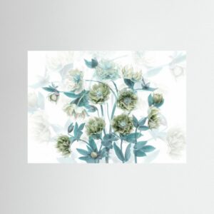 Aqua Green Blooms by Jacky Parker