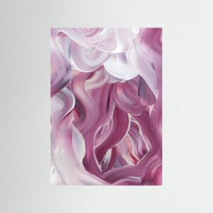 Expressive Pink and White Brushstrokes by Uplusmestudio