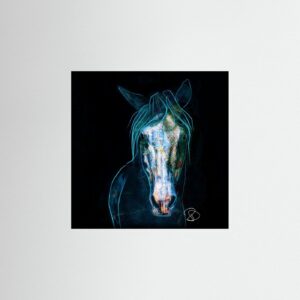 Abstract Neon Horse by Ruth Day