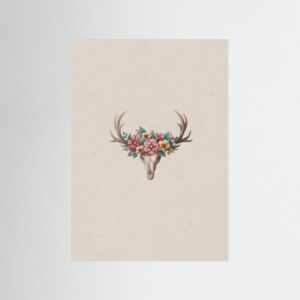 Floral Deer Skull by Xuan Thai